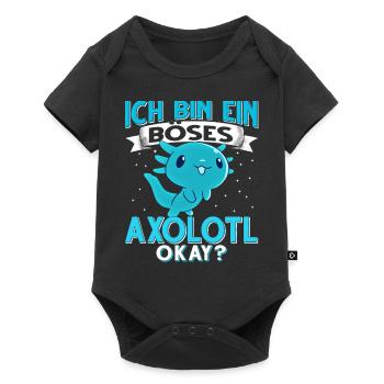 Axolotl - Baby Premium Kurzarmbody - Schwarz - Vorne