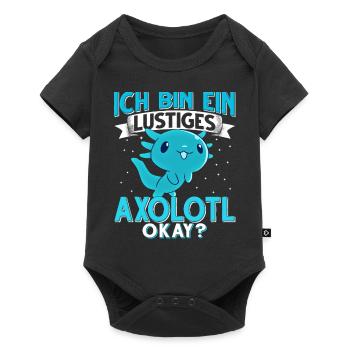Axolotl - Baby Premium Kurzarmbody - Schwarz - Vorne