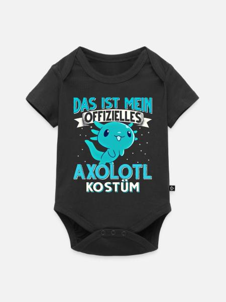 Axolotl - Baby Premium Kurzarmbody - Schwarz