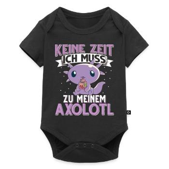 Axolotl - Baby Premium Kurzarmbody - Schwarz - Vorne