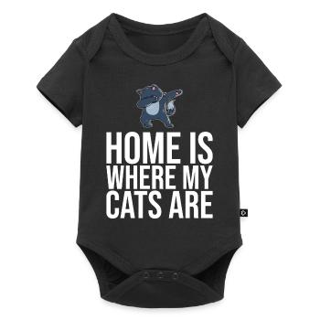 Dabbing Cat Funny Cat - Baby Premium short-sleeve bodysuit - black - Front