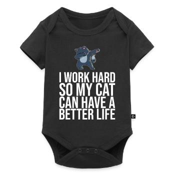 Dabbing Cat Funny Cat - Body à manches courtes Premium Bébé - noir - Devant