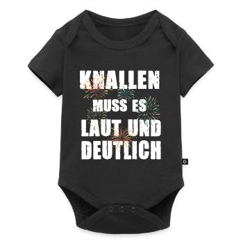 KNALLEN MUSS ES Feuerwerk für einen - Baby Premium Kurzarmbody - Schwarz - Vorne