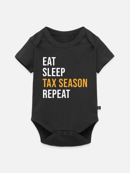 Buchhalter Spruch Steuersaison - Baby Premium Kurzarmbody - Schwarz