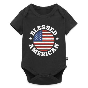 American America Patriotic US USA - Baby Premium short-sleeve bodysuit - black - Front
