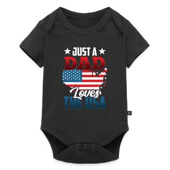 Seulement un père qui aime les États-Unis Amérique États-Unis - Body à manches courtes Premium Bébé - noir - Devant