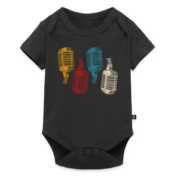 Karaoke Singer Microphone Vocalist - Baby Premium short-sleeve bodysuit - black - Front