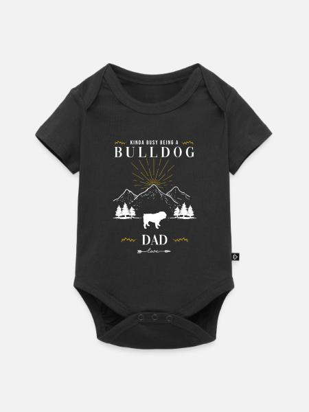 Bulldogge Hunderasse - Baby Premium Kurzarmbody - Schwarz