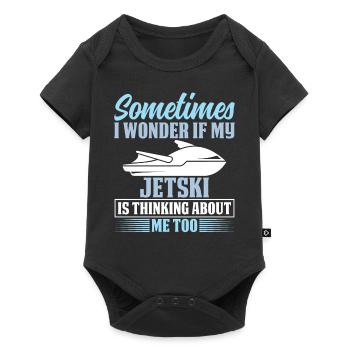 Sometimes I wonder if my jet ski thinks of it - Baby Premium short-sleeve bodysuit - black - Front