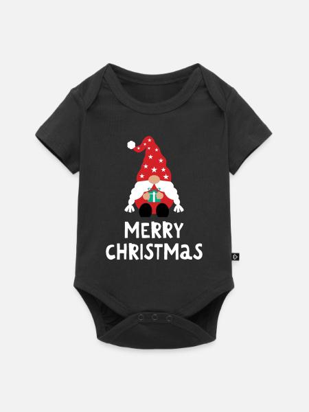 Merry Christmas Lustiges Weihnachtsshirt - Baby Premium Kurzarmbody - Schwarz