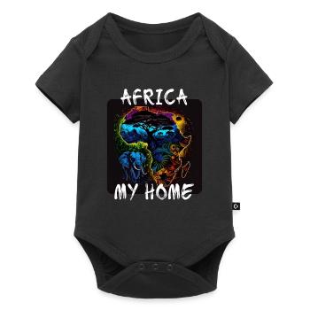 L’Afrique, ma maison 4 - Body à manches courtes Premium Bébé - noir - Devant