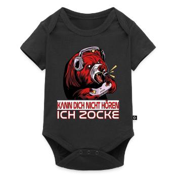 Kann Dich Nicht Hören Ich Zocke. Gaming Zocken - Baby Premium Kurzarmbody - Schwarz - Vorne