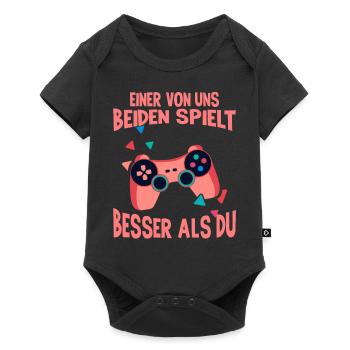 Der Controller Soll Mit Dir Sein. Videospiele - Baby Premium Kurzarmbody - Schwarz - Vorne