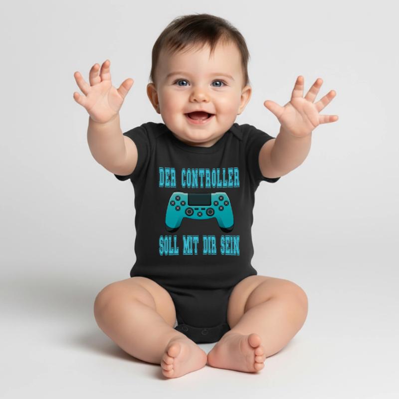 Der Controller Soll Mit Dir Sein. Videospiele Baby Premium Kurzarmbody