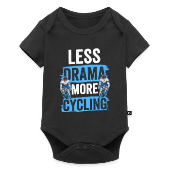 Less Drama More Cycling Cyclist Bicycle Wheel - Baby Premium short-sleeve bodysuit - black - Front