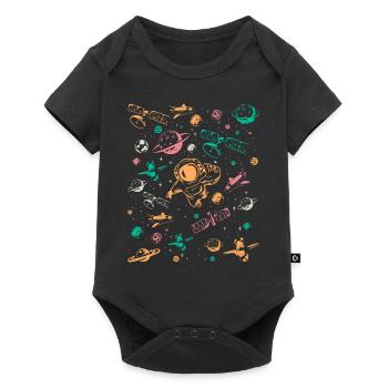 Space Travel Spaceship Aerospace Equipment Space A - Baby Premium short-sleeve bodysuit - black - Front
