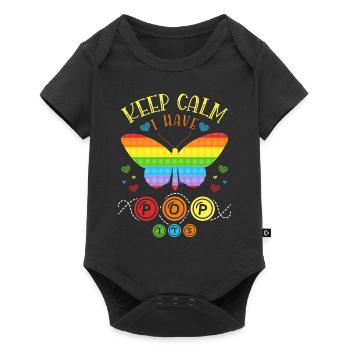 Stay calm I have Pop It's Fidget Toy Fan Pop - Baby Premium short-sleeve bodysuit - black - Front