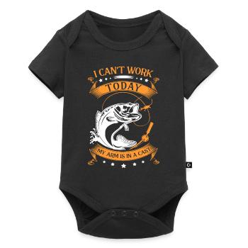 I can't work today. My arm is stuck in - Baby Premium short-sleeve bodysuit - black - Front