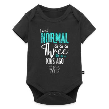 J’étais normal pour une mère il y a trois enfants - Body à manches courtes Premium Bébé - noir - Devant
