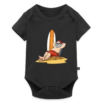 Nikolaus macht Urlaub für Männer und Frauen - Baby Premium Kurzarmbody - Schwarz - Vorne