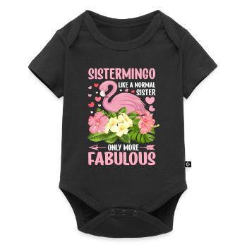 Flamingo Sistermingo Sisters Sibling Funny - Baby Premium short-sleeve bodysuit - black - Front