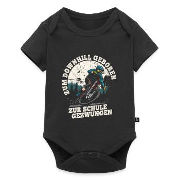 MTB Mountainbike Fahrradfahrer Freeride Downhill O - Baby Premium Kurzarmbody - Schwarz - Vorne