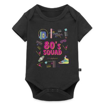 80's Squad 80's Party Motto Groupe 80s - Body à manches courtes Premium Bébé - noir - Devant