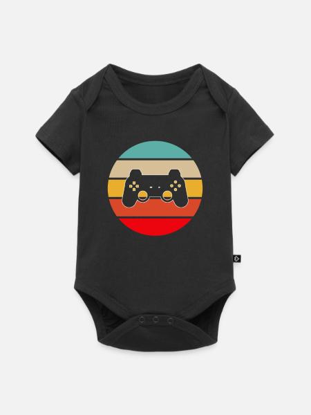 Gaming Retro - Baby Premium Kurzarmbody - Schwarz