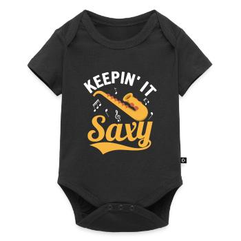 Keepin' It Saxophoniste Saxophoniste Marching Band Saxophone - Body à manches courtes Premium Bébé - noir - Devant