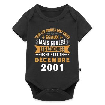 Les légendes sont nées en Décembre 2001 Cadeau - Body à manches courtes Premium Bébé - noir - Devant