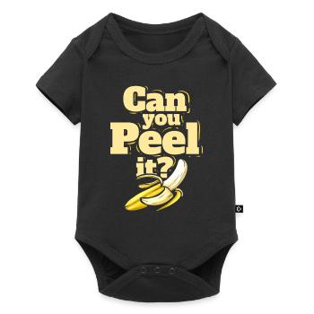 A Banana - Can You Peel It - Vegetarian - Go Vegan - Baby Premium short-sleeve bodysuit - black - Front