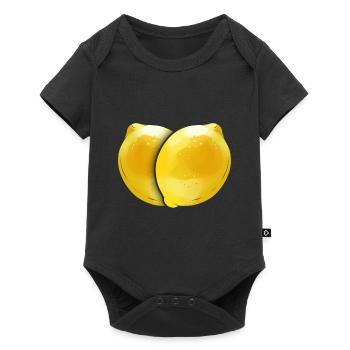 Two Lemons Forming A Heart. Love Veggies - Go - Baby Premium short-sleeve bodysuit - black - Front