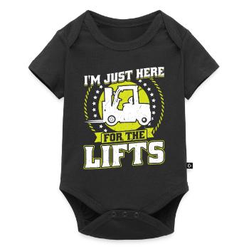 I'm Just Here For The Lifts - Forklift Operator - Baby Premium short-sleeve bodysuit - black - Front