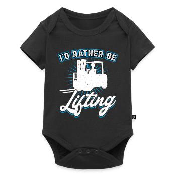 I'd Rather Be Lifting - Forklift Operator - Baby Premium short-sleeve bodysuit - black - Front