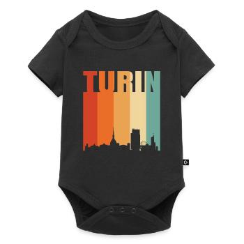 Turin Italie Skyline - Body à manches courtes Premium Bébé - noir - Devant