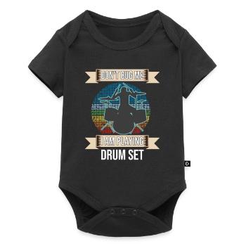 Don't Bug Me I Am Playing Drum Set Drummer - Baby Premium short-sleeve bodysuit - black - Front