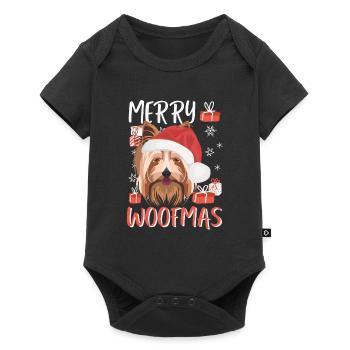 Yorkshire Terrier Merry Christmas - Baby Premium short-sleeve bodysuit - black - Front