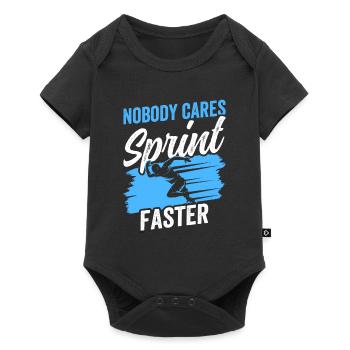 Nobody cares Sprint faster sprint - Baby Premium short-sleeve bodysuit - black - Front