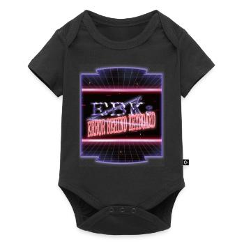 beach bubaprints under the tree dinosaur gift - Baby Premium Kurzarmbody - Schwarz - Vorne