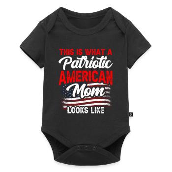 Voici à quoi ressemble une mère américaine patriote aux États-Unis - Body à manches courtes Premium Bébé - noir - Devant