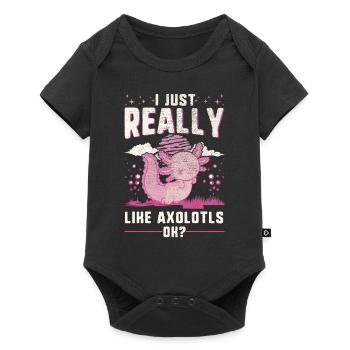 J’aime beaucoup la salamandre à queue d’Axolotl - Body à manches courtes Premium Bébé - noir - Devant