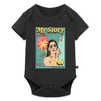 Comic Book - Baby Premium short-sleeve bodysuit - black - Front