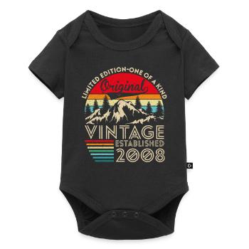 Original-Jahrgang im Jahr 2008 - Baby Premium Kurzarmbody - Schwarz - Vorne