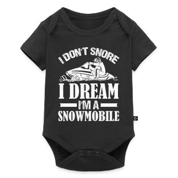 Snowmobiling Saying - I Don't Snore I Dream I'm A - Baby Premium short-sleeve bodysuit - black - Front