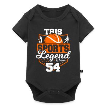 Diese Sportlegende Ist Jetzt 54, Basketballspiel - Baby Premium Kurzarmbody - Schwarz - Vorne