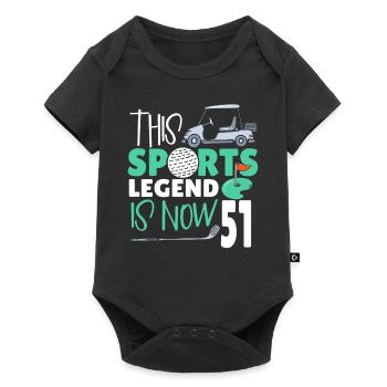 Cette légende du sport a maintenant 51 ans, jeu de golf 51. - Body à manches courtes Premium Bébé - noir - Devant