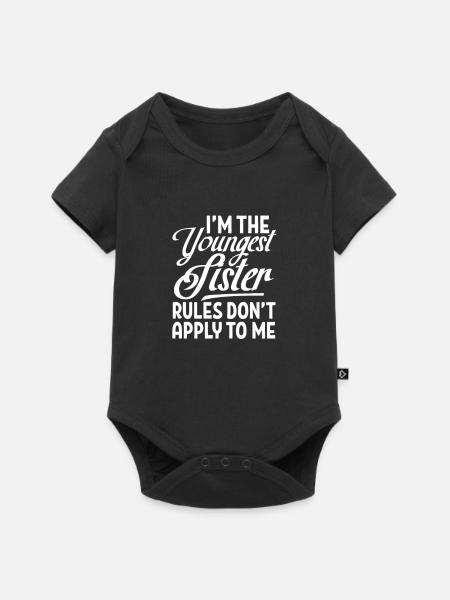 Schwester - Baby Premium Kurzarmbody - Schwarz