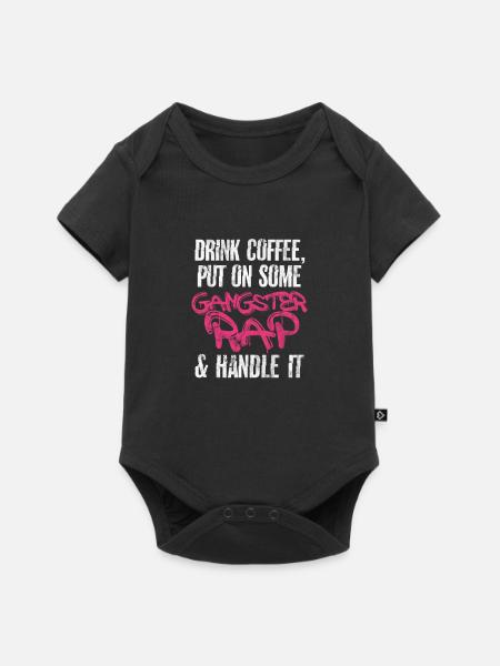 Kaffee Rap - Baby Premium Kurzarmbody - Schwarz