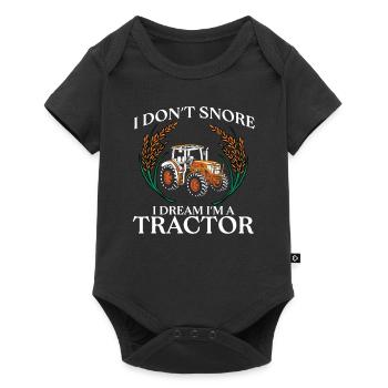 Je ne ronfle pas Je rêve que je suis un tracteur design - Body à manches courtes Premium Bébé - noir - Devant