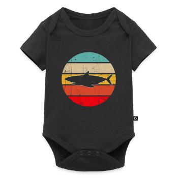 Hai Retro - Baby Premium Kurzarmbody - Schwarz - Vorne